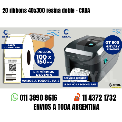 20 ribbons 40x300 resina doble - CABA