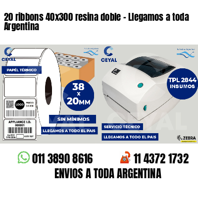 20 ribbons 40x300 resina doble - Llegamos a toda Argentina