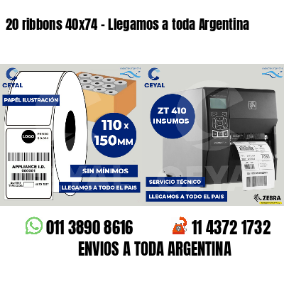 20 ribbons 40x74 - Llegamos a toda Argentina