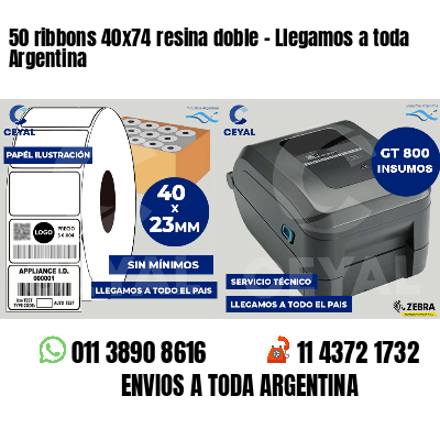 50 ribbons 40x74 resina doble - Llegamos a toda Argentina