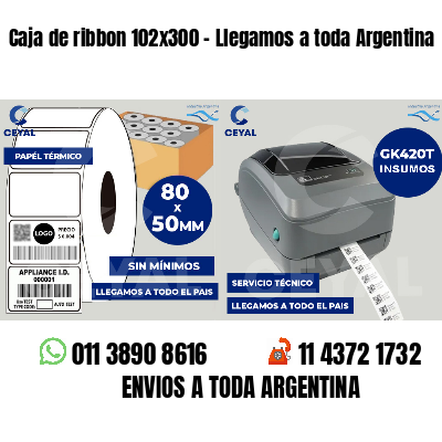 Caja de ribbon 102x300 - Llegamos a toda Argentina