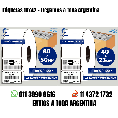 Etiquetas 10x42 - Llegamos a toda Argentina