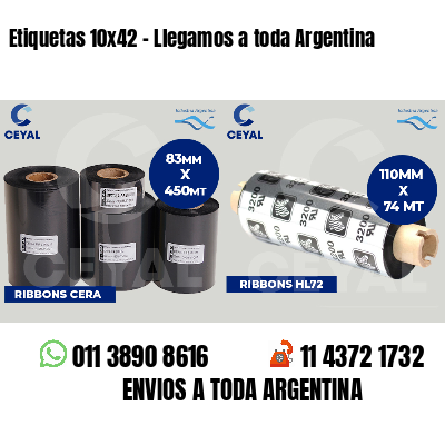 Etiquetas 10x42 - Llegamos a toda Argentina