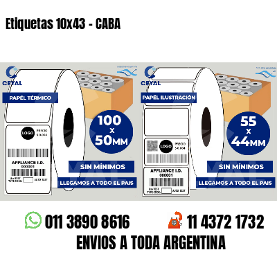 Etiquetas 10x43 - CABA