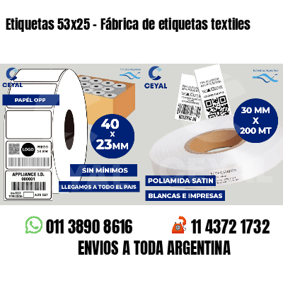 Etiquetas 53x25 - Fábrica de etiquetas textiles