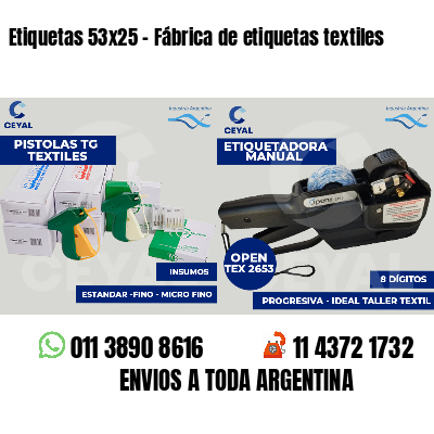Etiquetas 53x25 - Fábrica de etiquetas textiles