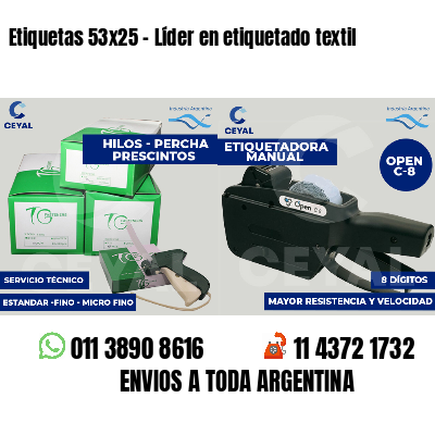 Etiquetas 53x25 - Líder en etiquetado textil
