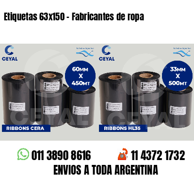 Etiquetas 63x150 - Fabricantes de ropa