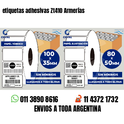 etiquetas adhesivas Zt410 Armerías