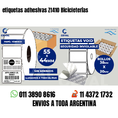etiquetas adhesivas Zt410 Bicicleterías