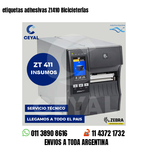 etiquetas adhesivas Zt410 Bicicleterías