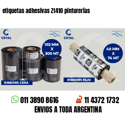 etiquetas adhesivas Zt410 pinturerías