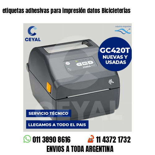 etiquetas adhesivas para impresión datos Bicicleterías