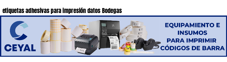 etiquetas adhesivas para impresión datos Bodegas