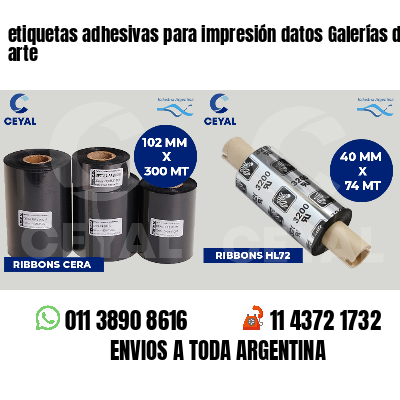 etiquetas adhesivas para impresión datos Galerías de arte