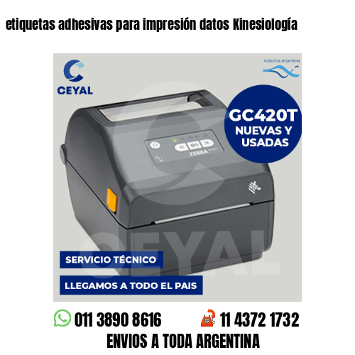 etiquetas adhesivas para impresión datos Kinesiología