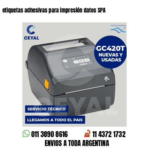 etiquetas adhesivas para impresión datos SPA