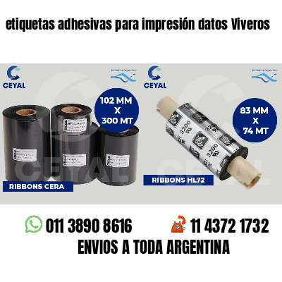 etiquetas adhesivas para impresión datos Viveros