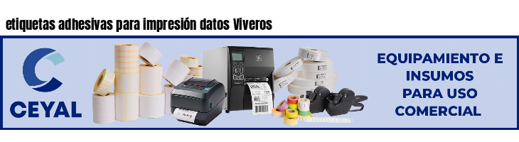 etiquetas adhesivas para impresión datos Viveros