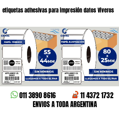 etiquetas adhesivas para impresión datos Viveros