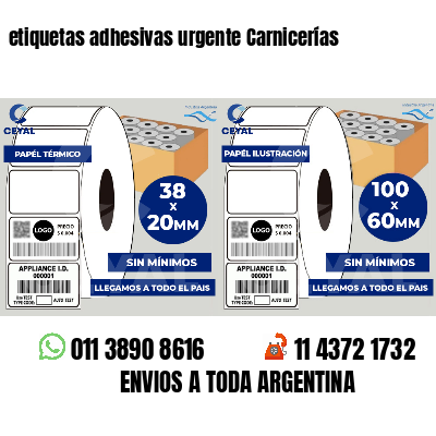 etiquetas adhesivas urgente Carnicerías
