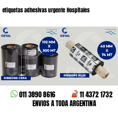 etiquetas adhesivas urgente Hospitales