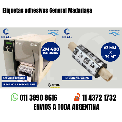 Etiquetas adhesivas General Madariaga