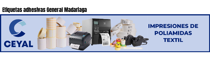 Etiquetas adhesivas General Madariaga