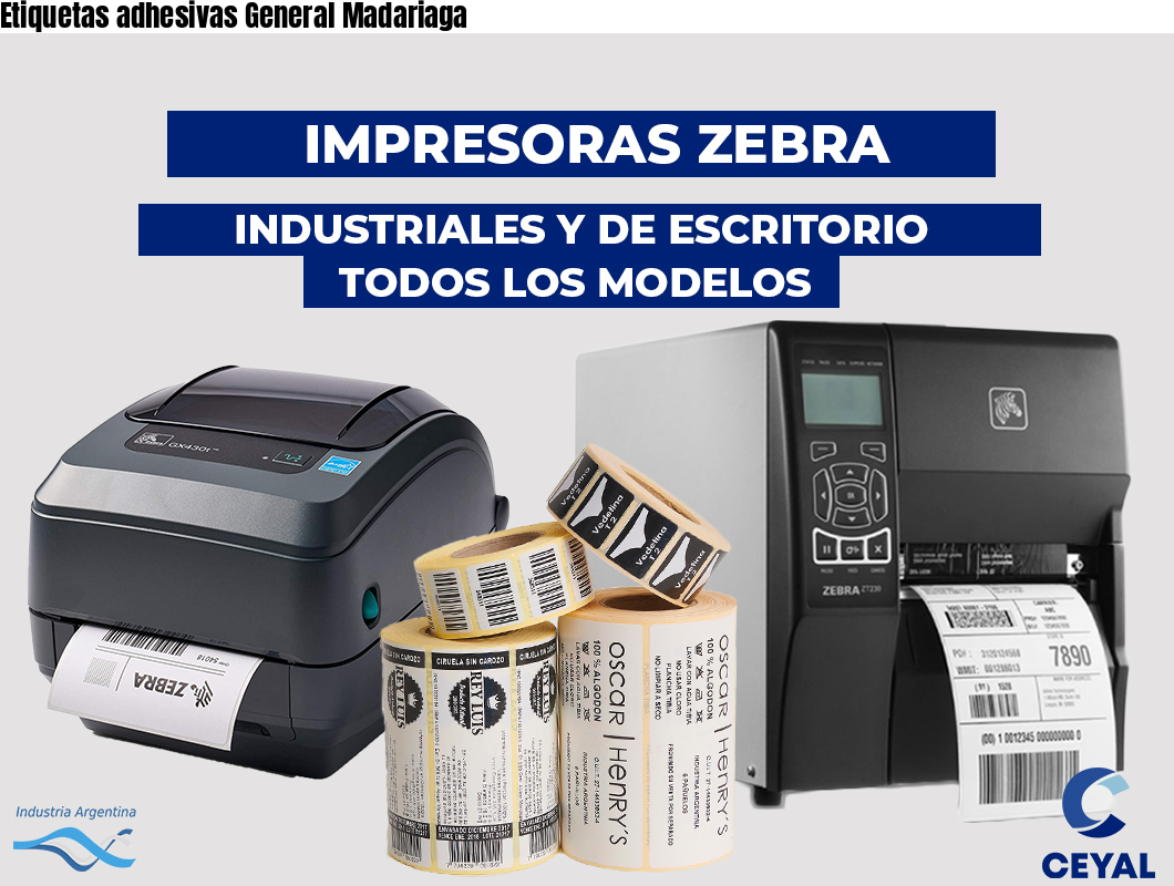Etiquetas adhesivas General Madariaga