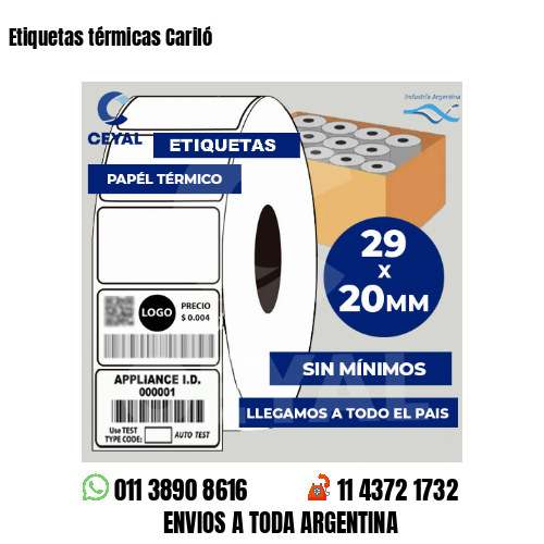 Etiquetas térmicas Cariló