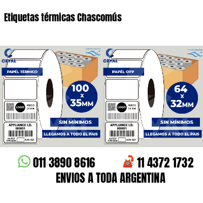 Etiquetas térmicas Chascomús