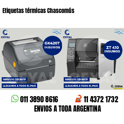 Etiquetas térmicas Chascomús