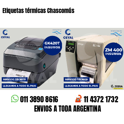 Etiquetas térmicas Chascomús