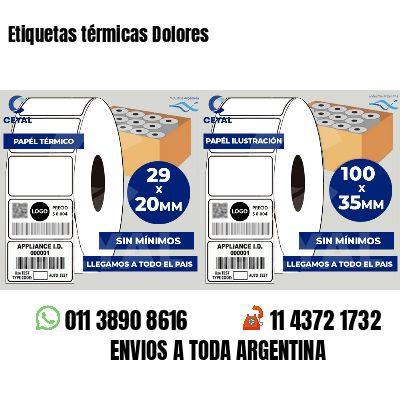 Etiquetas térmicas Dolores