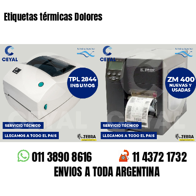 Etiquetas térmicas Dolores