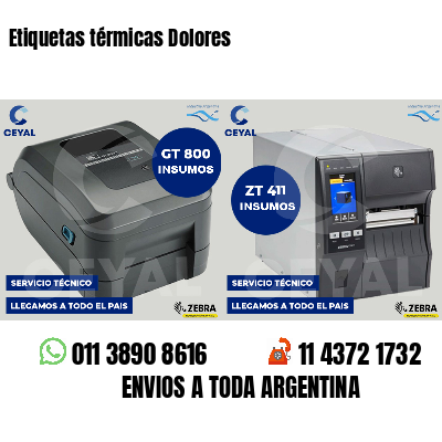 Etiquetas térmicas Dolores