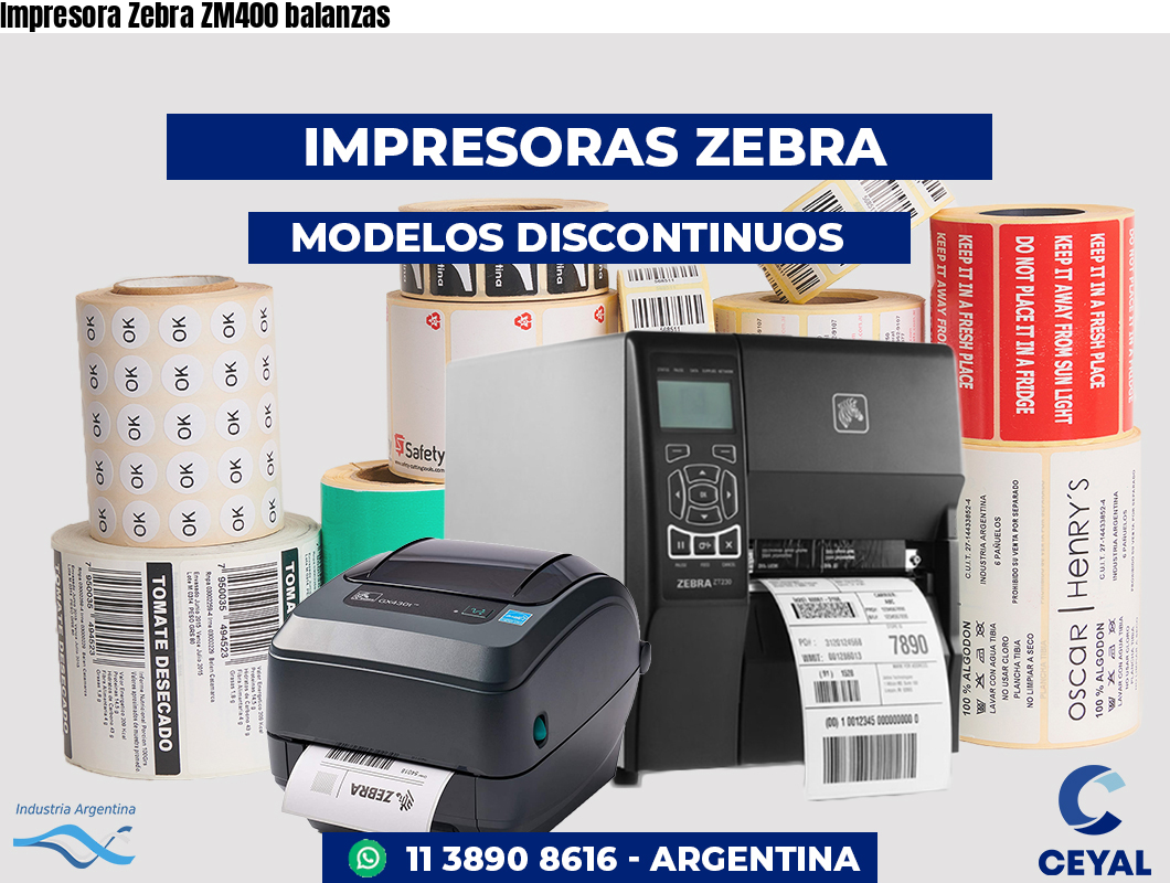 Impresora Zebra ZM400 balanzas