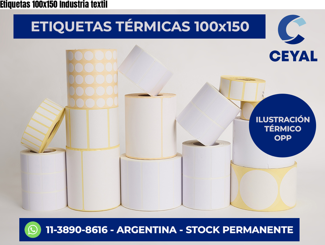 Etiquetas 100x150 Industria textil