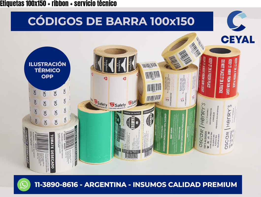 Etiquetas 100×150   ribbon   servicio técnico