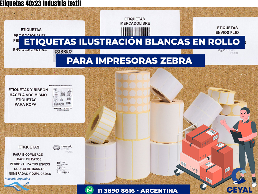 Etiquetas 40x23 Industria textil