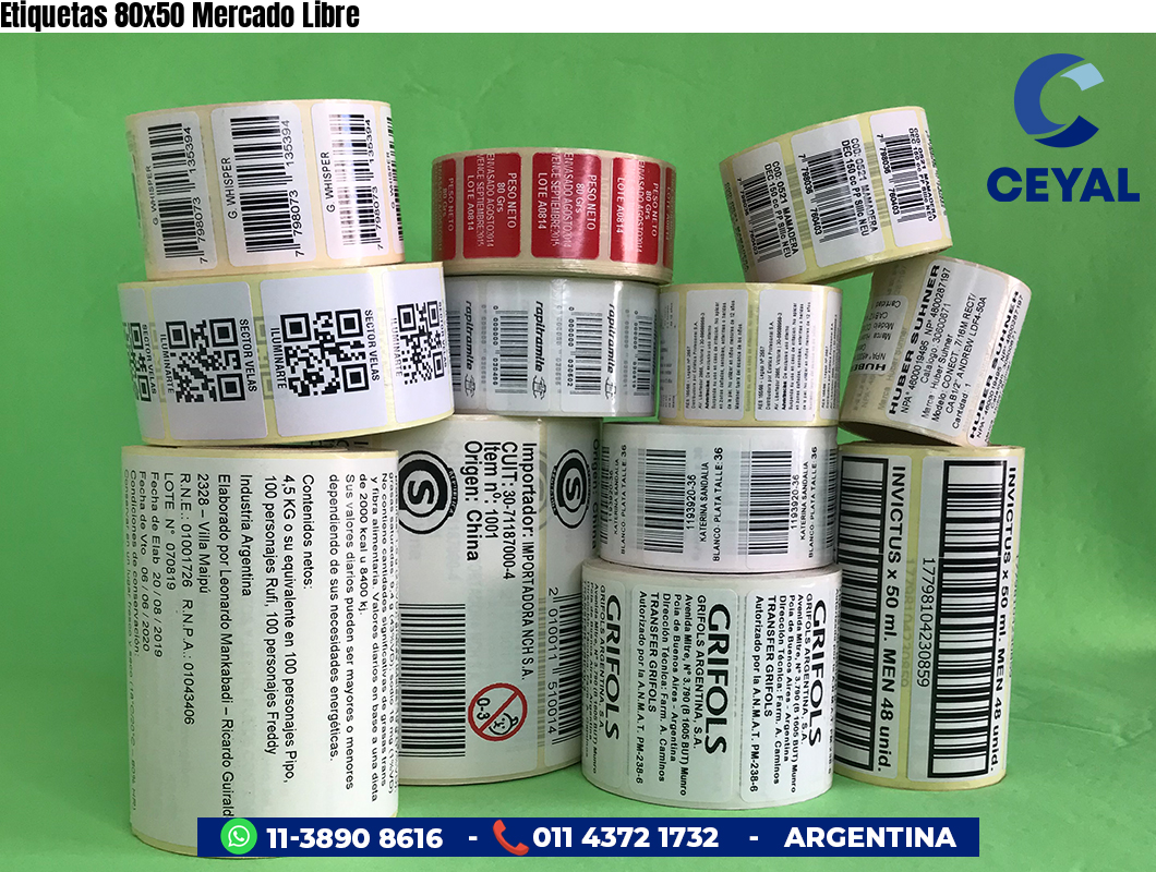 Etiquetas 80x50 Mercado Libre