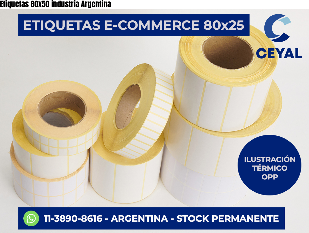 Etiquetas 80x50 industria Argentina