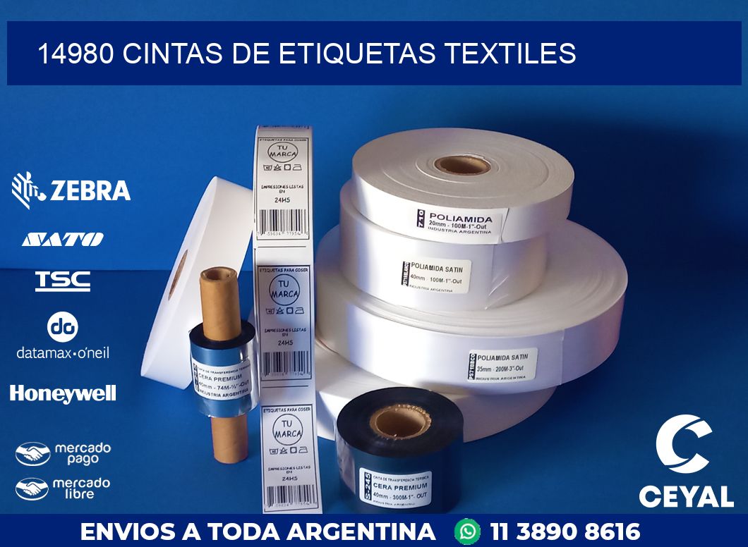 14980 CINTAS DE ETIQUETAS TEXTILES