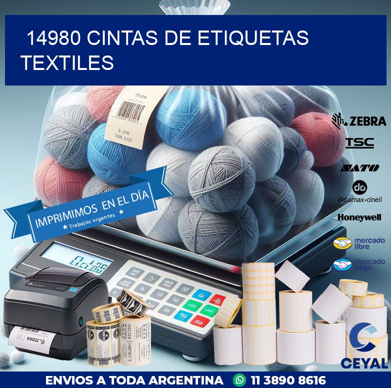 14980 CINTAS DE ETIQUETAS TEXTILES