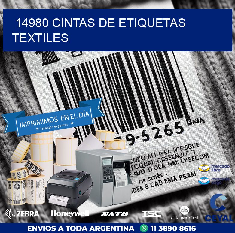 14980 CINTAS DE ETIQUETAS TEXTILES