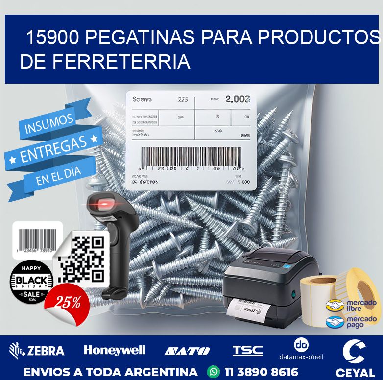 15900 PEGATINAS PARA PRODUCTOS DE FERRETERRIA