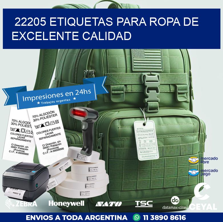 22205 ETIQUETAS PARA ROPA DE EXCELENTE CALIDAD