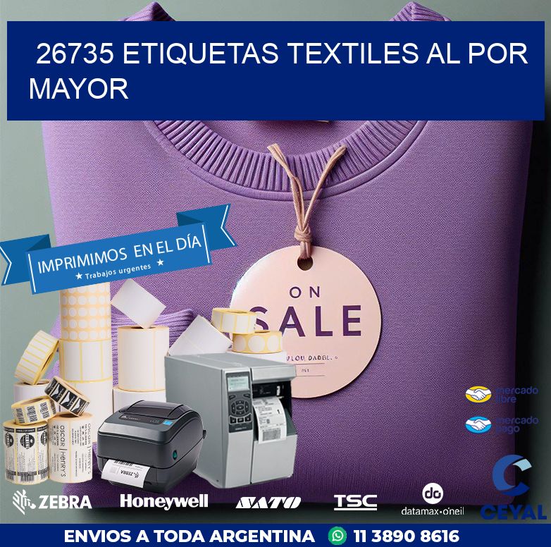 26735 ETIQUETAS TEXTILES AL POR MAYOR