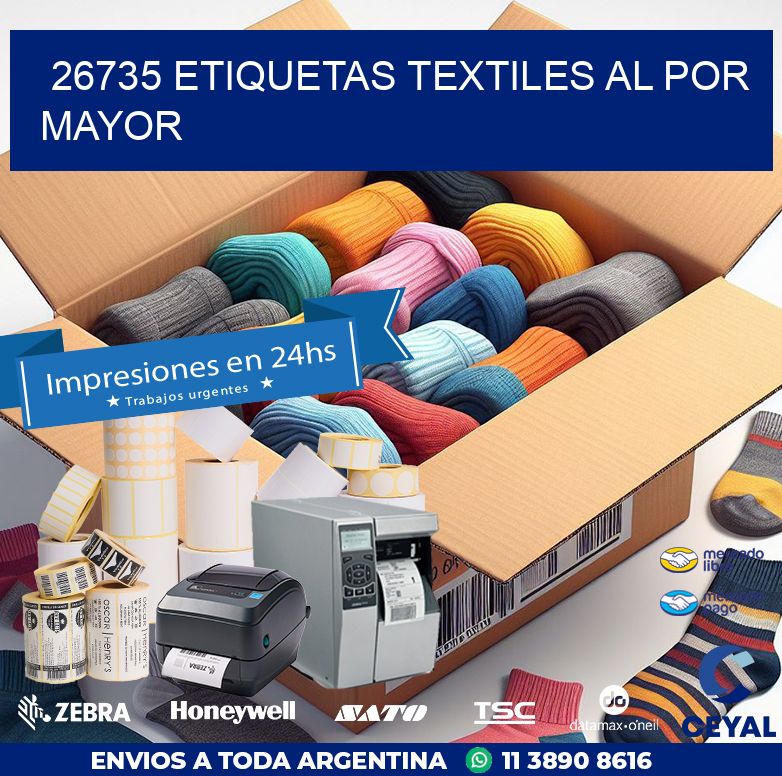 26735 ETIQUETAS TEXTILES AL POR MAYOR