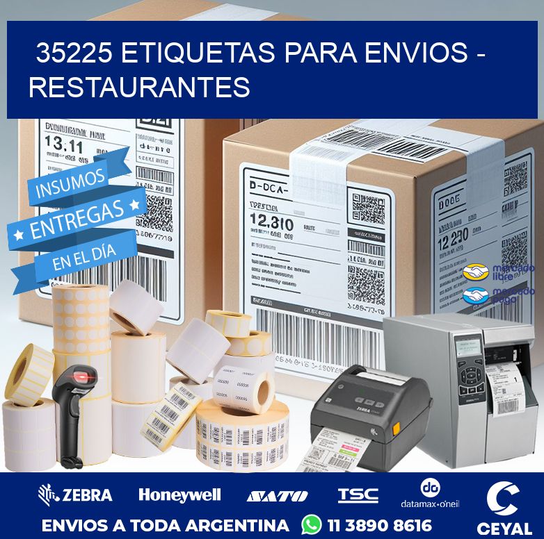 35225 ETIQUETAS PARA ENVIOS - RESTAURANTES